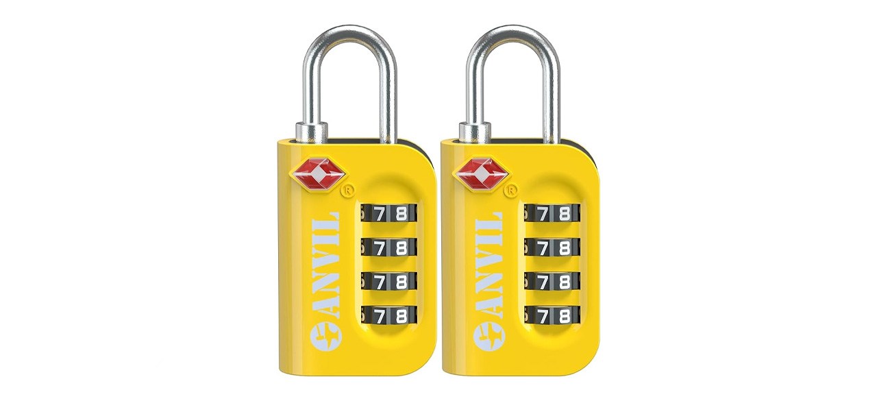 Anvil TSA-Approved 4-Digit Combination Luggage Shackle Lock 2-Pack