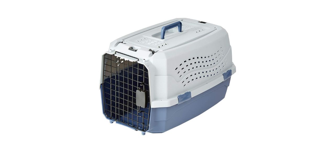 Best Amazon Basics Two-door Top Load Hard-Sided Dog and Cat Kennel Travel Carrier