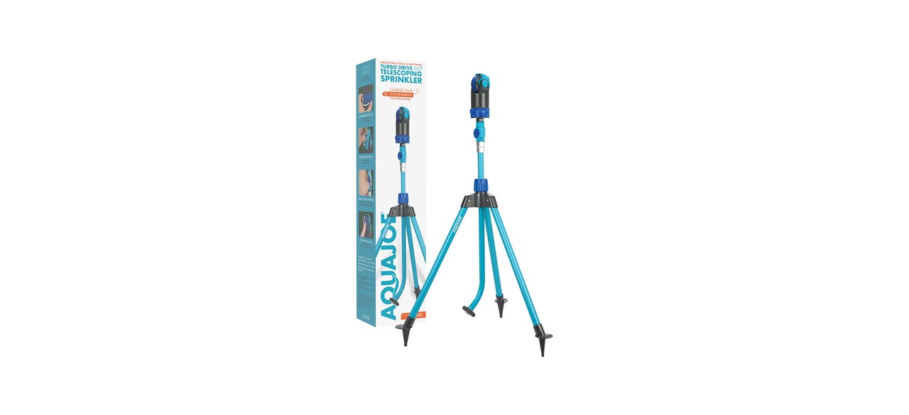 best AQUA JOE 360-degree Telescoping Tripod Sprinkler