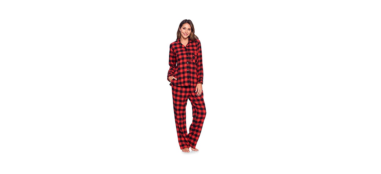 Best Ashford & Brooks Womens Flannel Plaid Pajamas