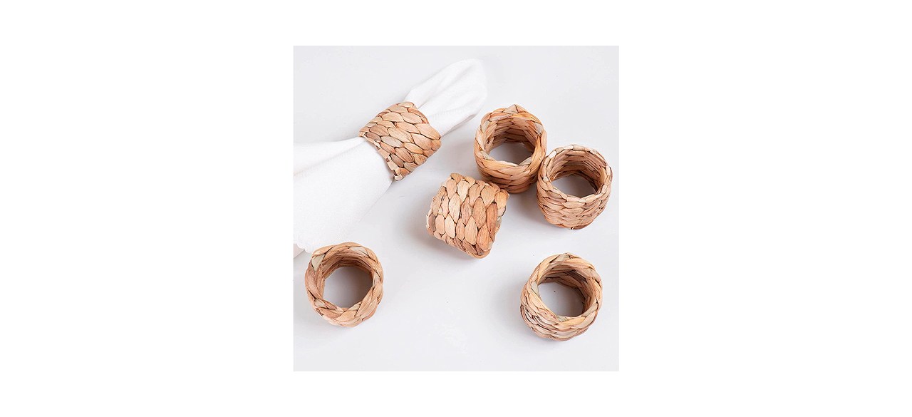 Best Attaone Round Woven Napkin Rings