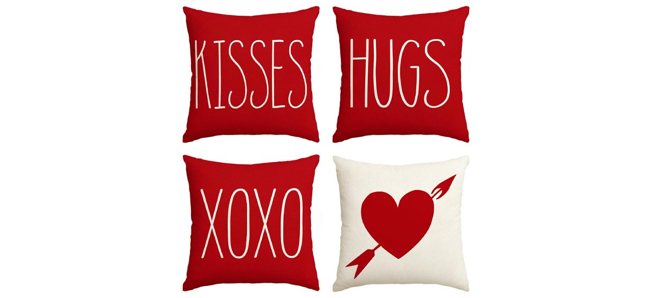 AVOIN colorlife Valentine's Day Saying Throw Pillow Covers