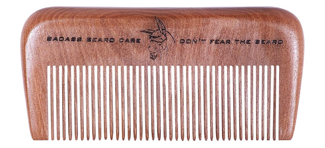 Badass Beard Care Wood Beard Comb