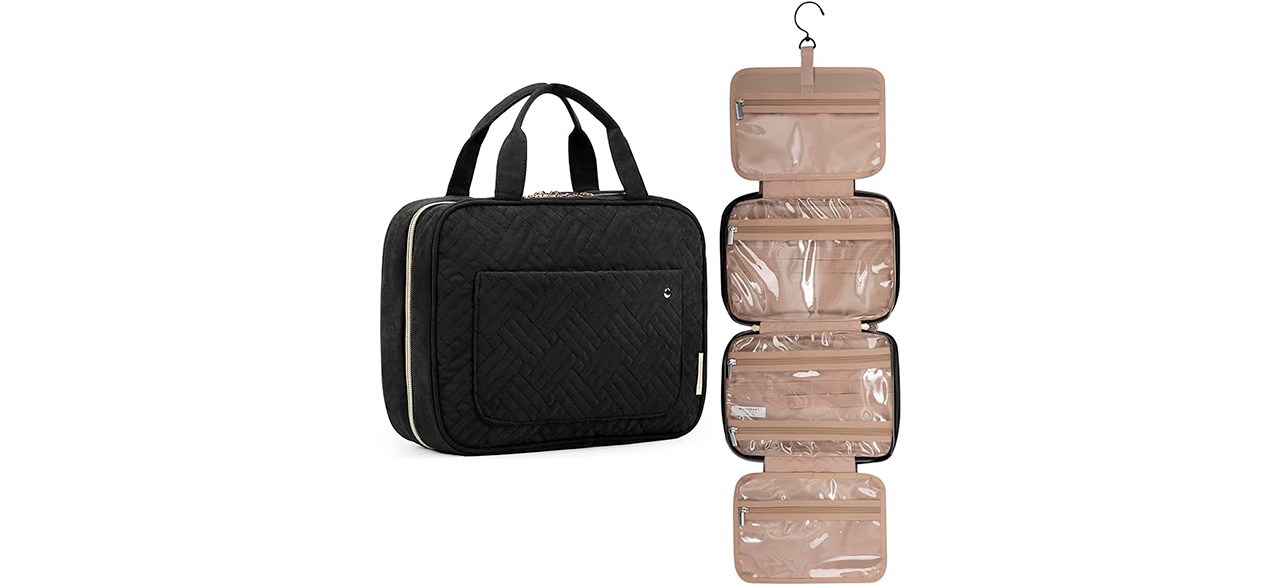  ANEMEL Clear Cosmetic Bag Dual Layer Travel Toiletry