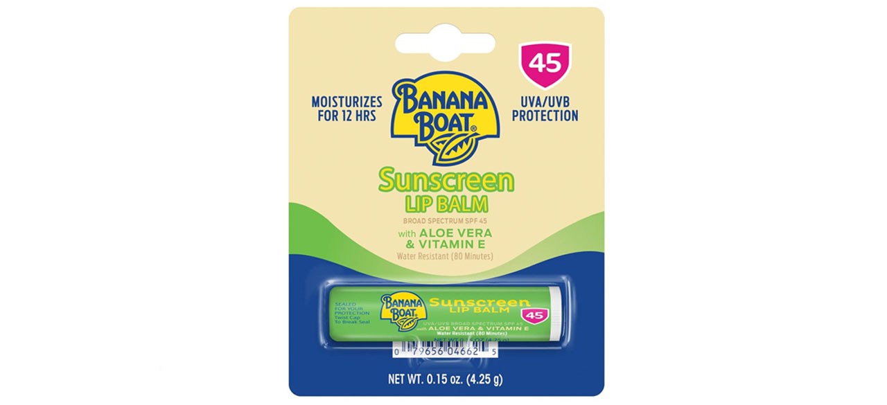 Banana Boat Sunscreen Lip Balm SPF 45 with Aloe Vera & Vitamin E