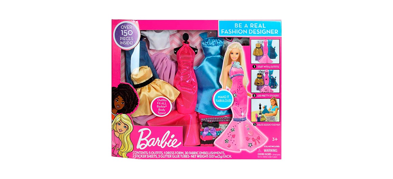 Barbie Be a Fashion Designer Doll Dress Up Kit, 5 Outfits