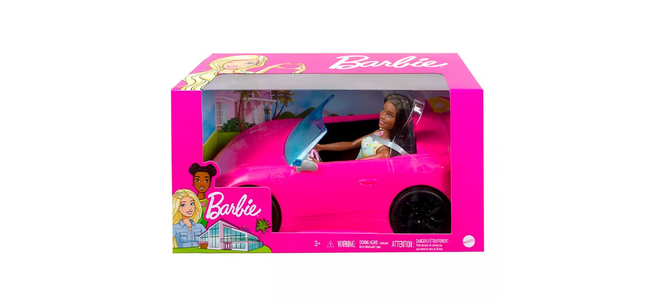 Best Barbie Brunette Doll and Convertible Sports Car Playset