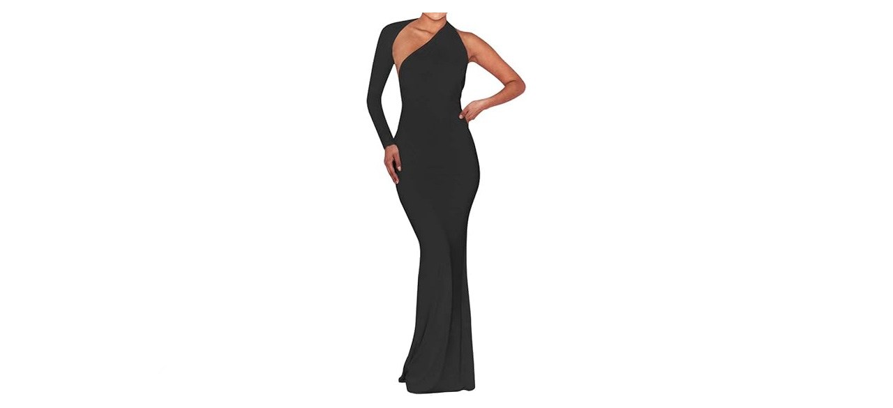 Best Beagimeg Womens One-Shoulder Evening Gown