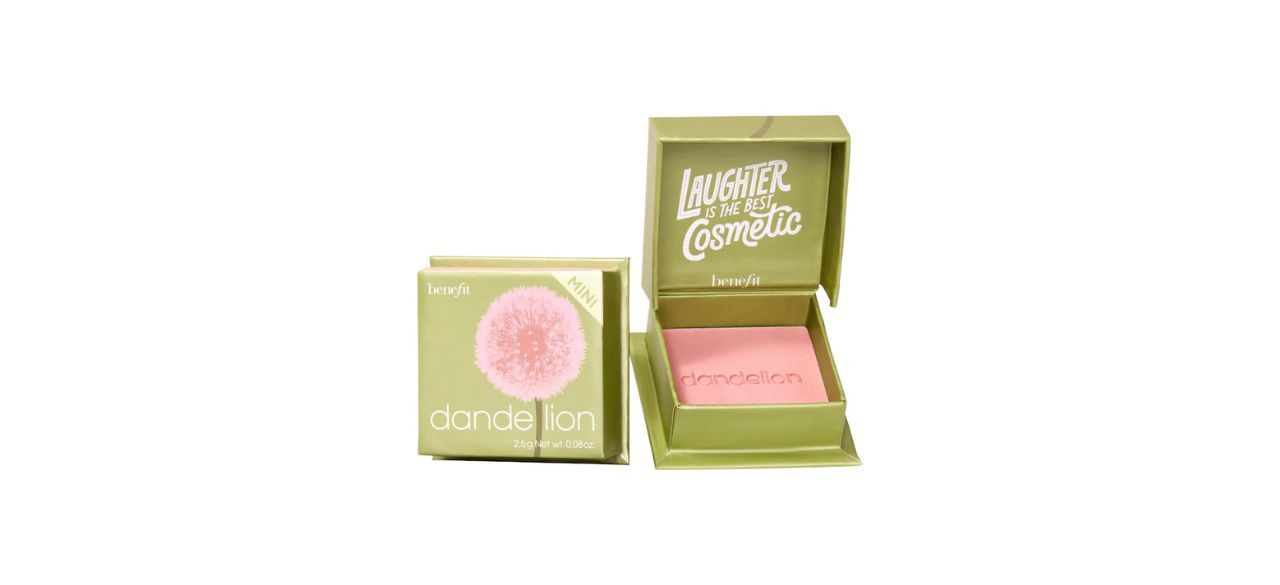 Benefit Cosmetics Dandelion Brightening Baby-Pink Blush Mini next to box