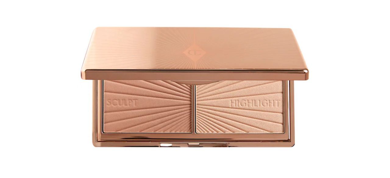 Charlotte Tilbury Mini Filmstar Bronze & Glow Contour Duo on white background