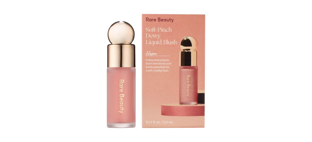 Rare Beauty Mini Soft Pinch Liquid Blush next to box