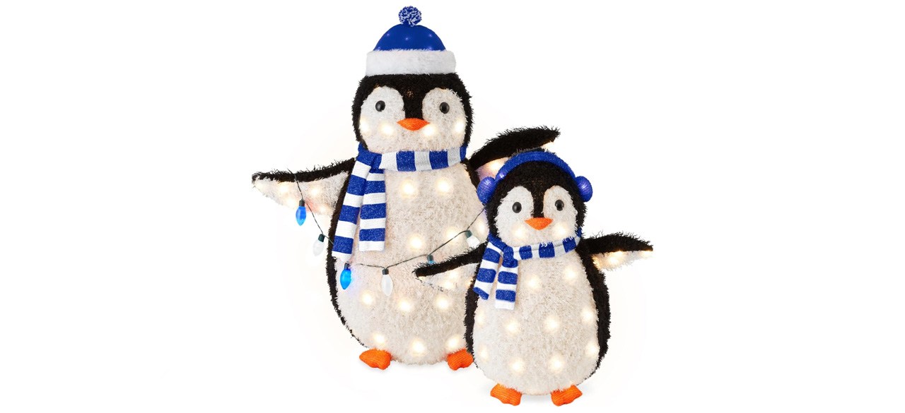 Best Choice Products 2-Piece Lighted Penguin Family