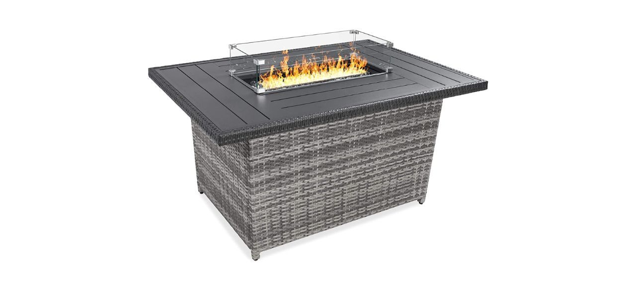 Best Best Choice Products 52-Inch Outdoor Wicker Patio Propane Fire Pit Table