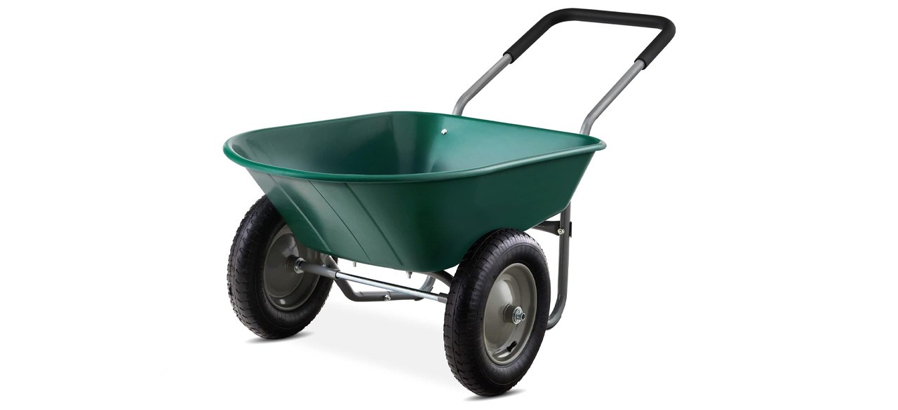 Best Choice Products Dual-Wheel Home Utility Yard Wheelbarrow