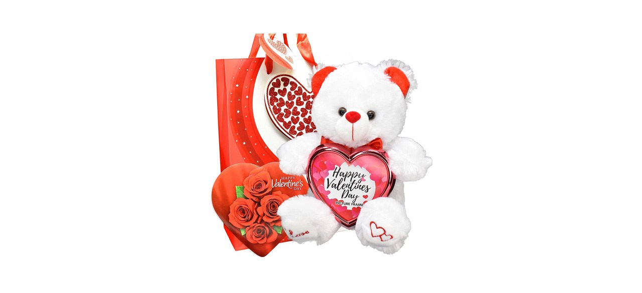 Best Billy’s Baskets Deluxe Happy Valentine’s Day Plush Bear