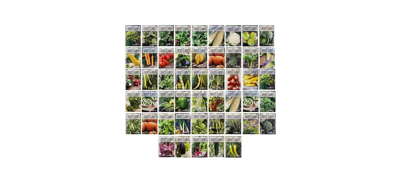  Herb and Vegetable Seed Packets on white background