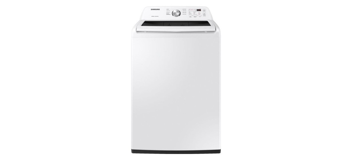 Samsung 4.5-Cubic Foot High-Efficiency Top Load Washer on white background Samsung 4.5-Cubic Foot High-Efficiency Top Load Washer on white background