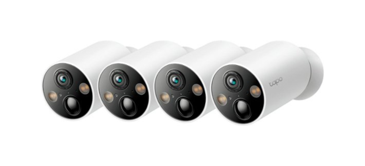 TP-Link - Tapo 4-pack 2K Indoor/Outdoor Cameras on White Background