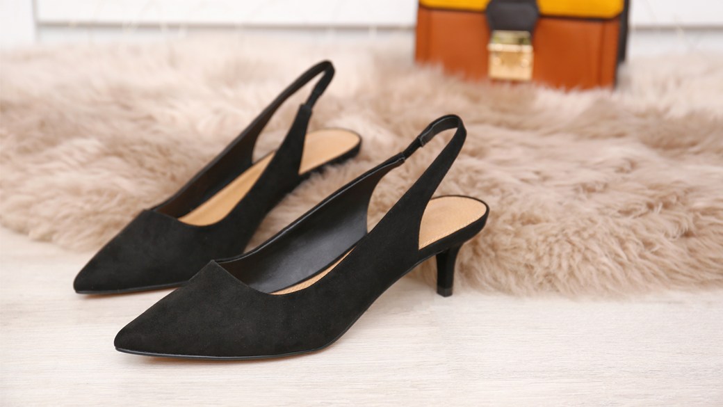 Best black kitten heel sandals