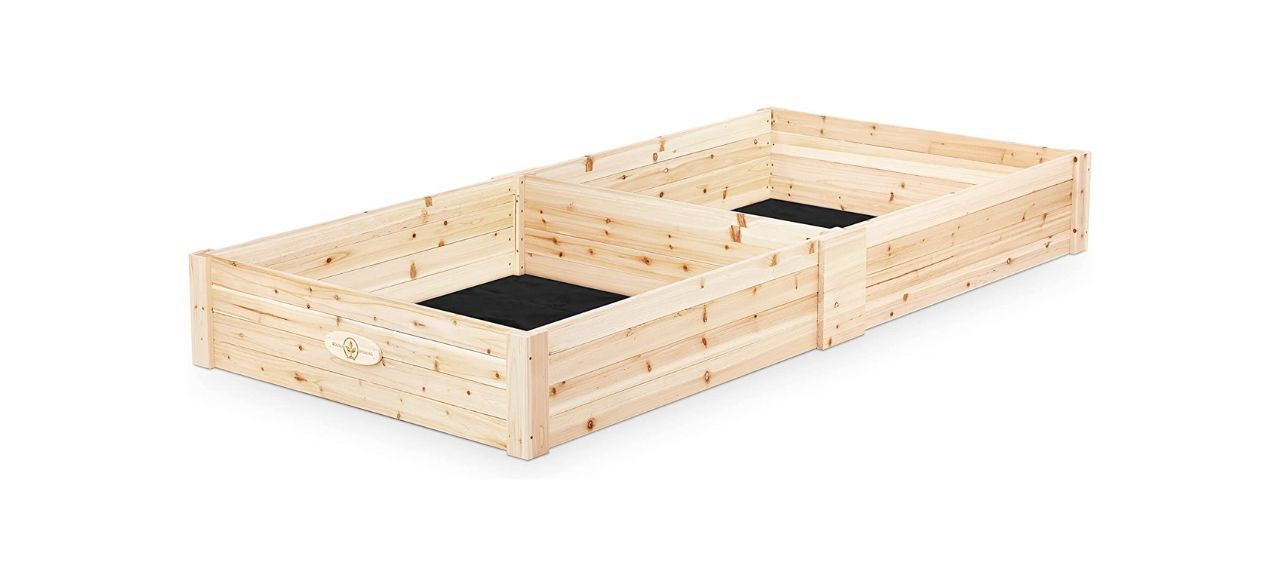 Best Boldly Growing Wooden Raised Garden Bed Kit 