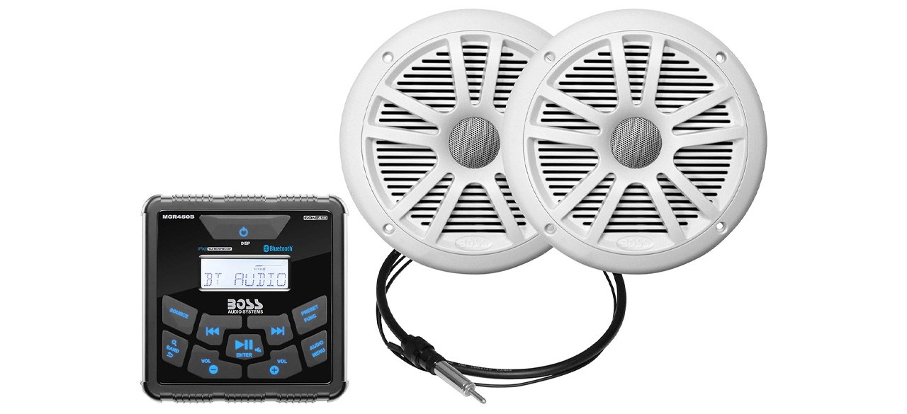 Boss Audio Systems Weatherproof Speaker and Stereo Package