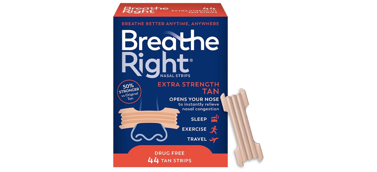 Pegue a faixa nasal direita respirando