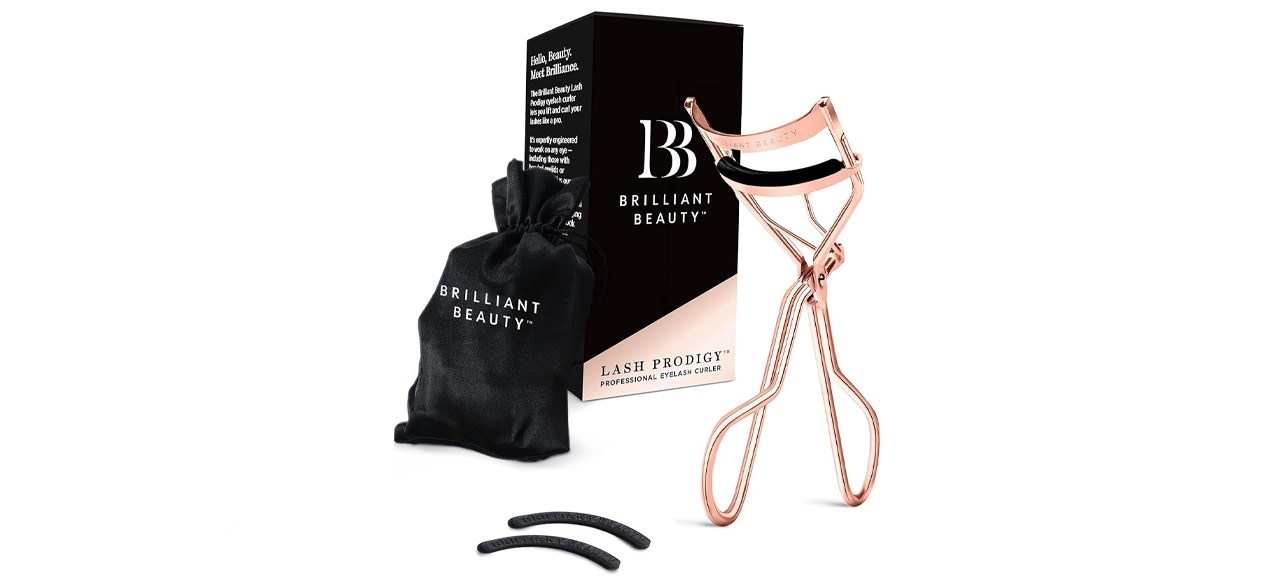 Brilliant Beauty Lash Prodigy Eyelash Curler with Satin Bag and Refill Pads