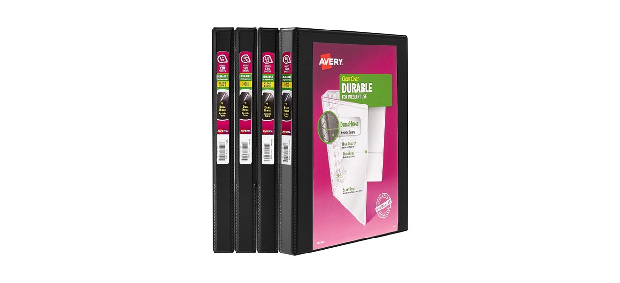 Avery Durable Clear Cover 3-Ring Binder on white background