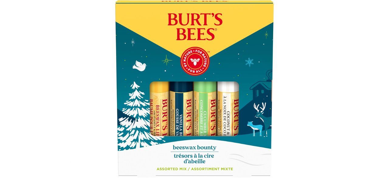 Burt's Bees Christmas Gifts, 4 Lip Balm Stocking Stuffers