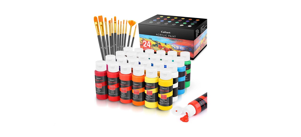 best Caliart Acrylic Paint Set With 12 Brushes