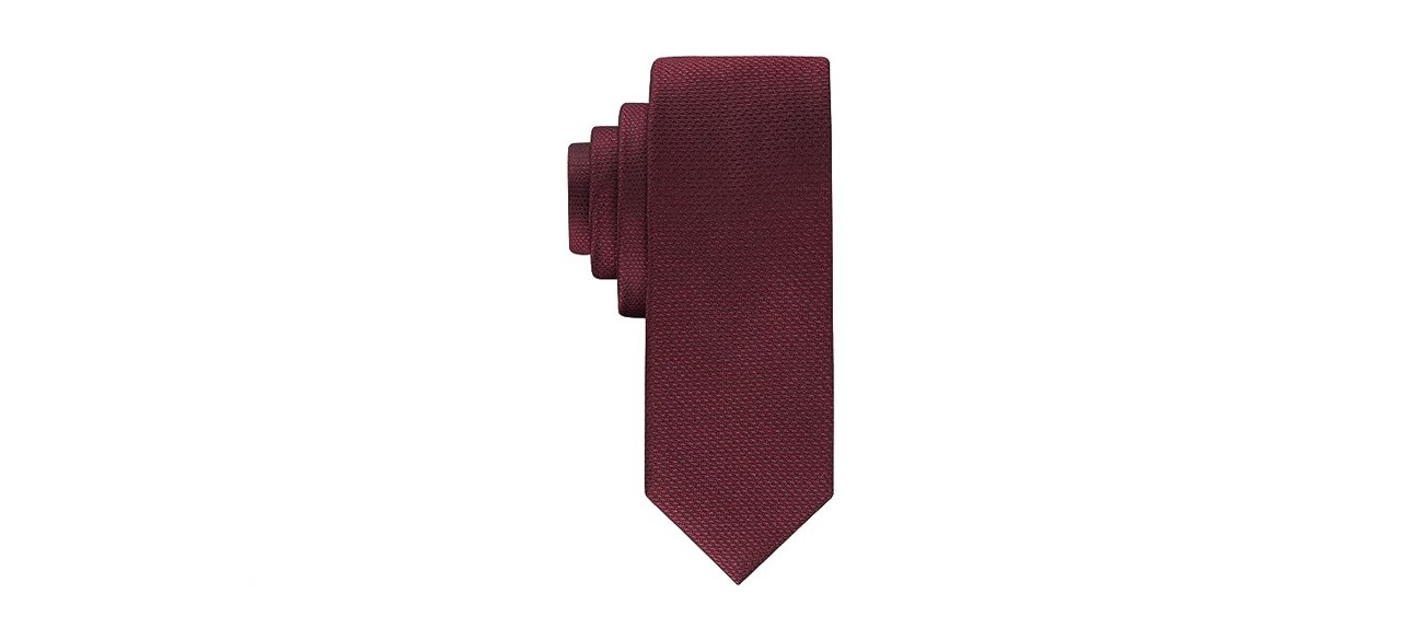 a red tie