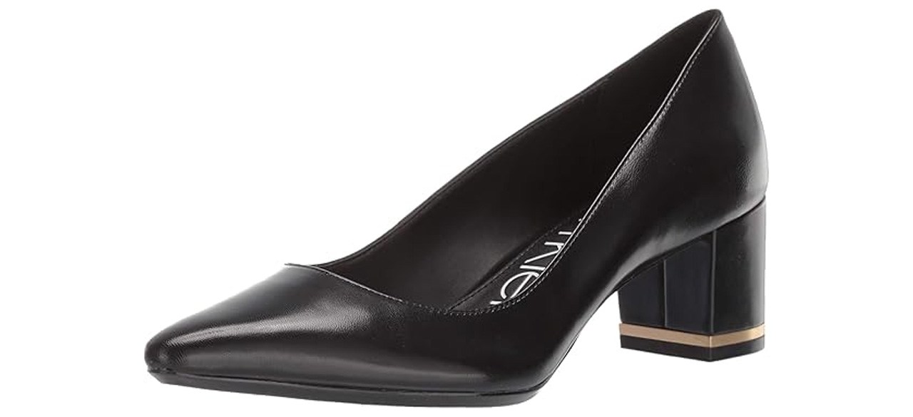 Calvin Klein style with a block heel