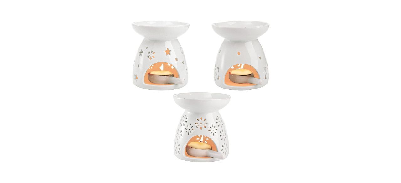 Lawei Ceramic Tealight Wax Melt Burners Set