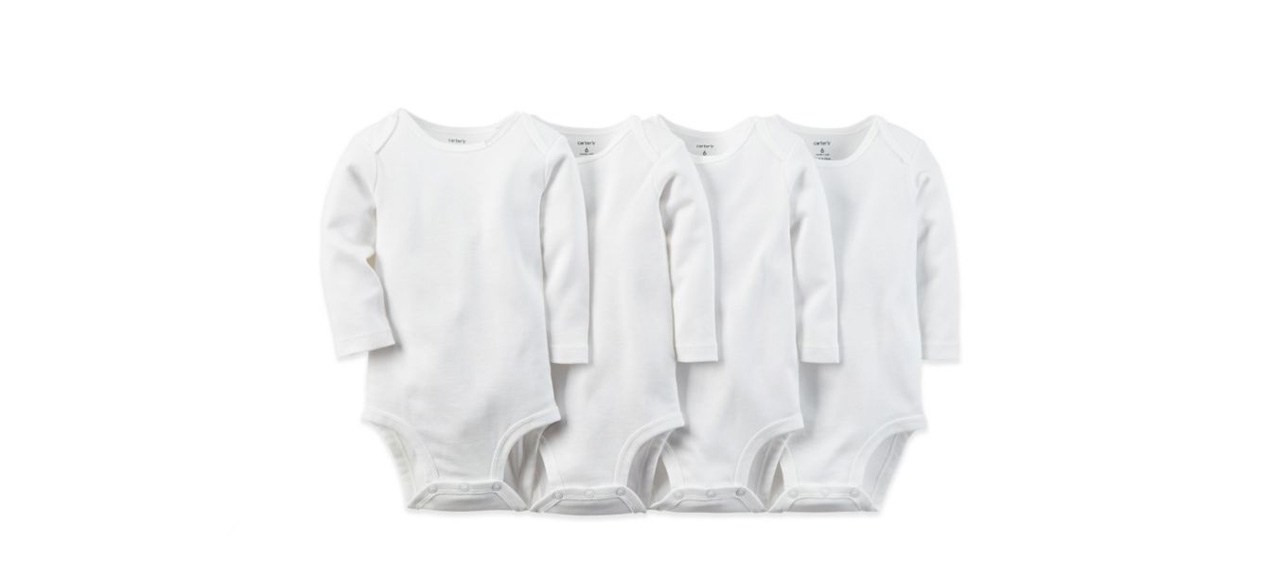 best Carter’s 4-Pack Cotton Long-Sleeved Bodysuits in White