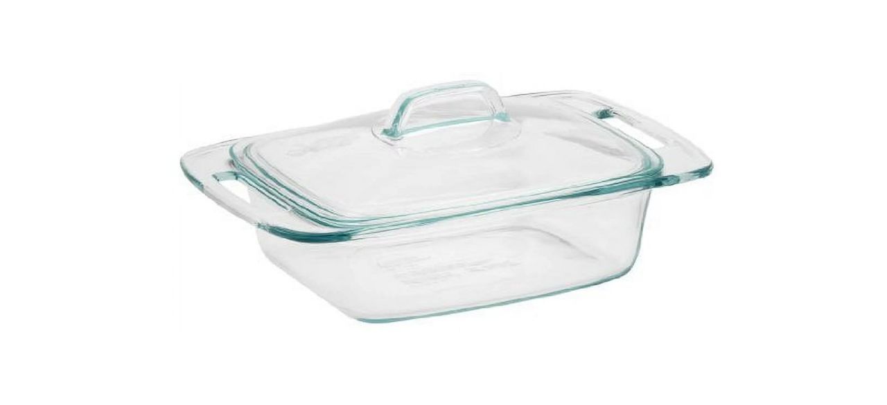 Best Pyrex Easy Grab Glass Casserole Dish With Lid on white background