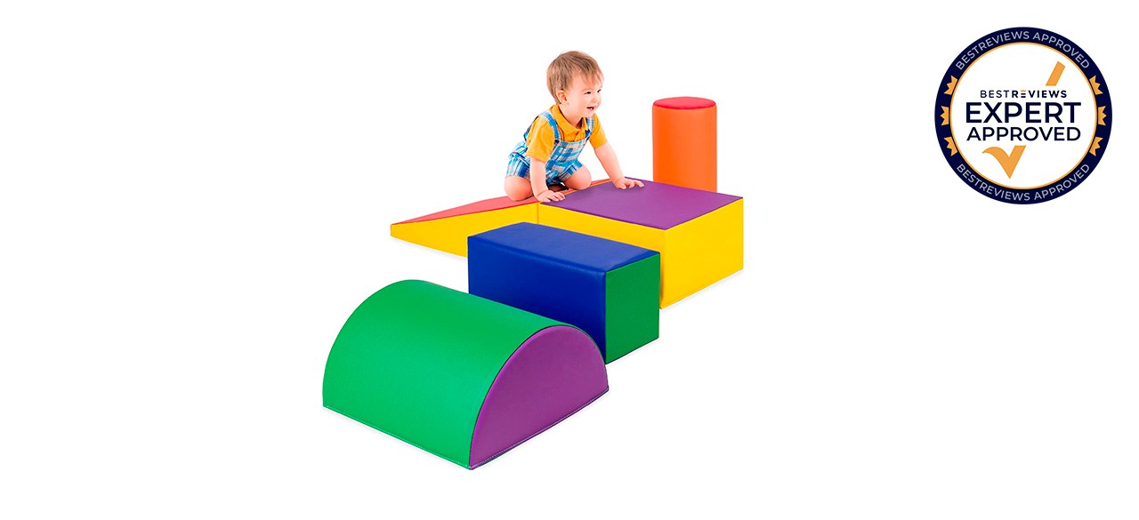 Best Choice Products 5-Piece Kids Climb and Crawl Soft Foam Blocks
