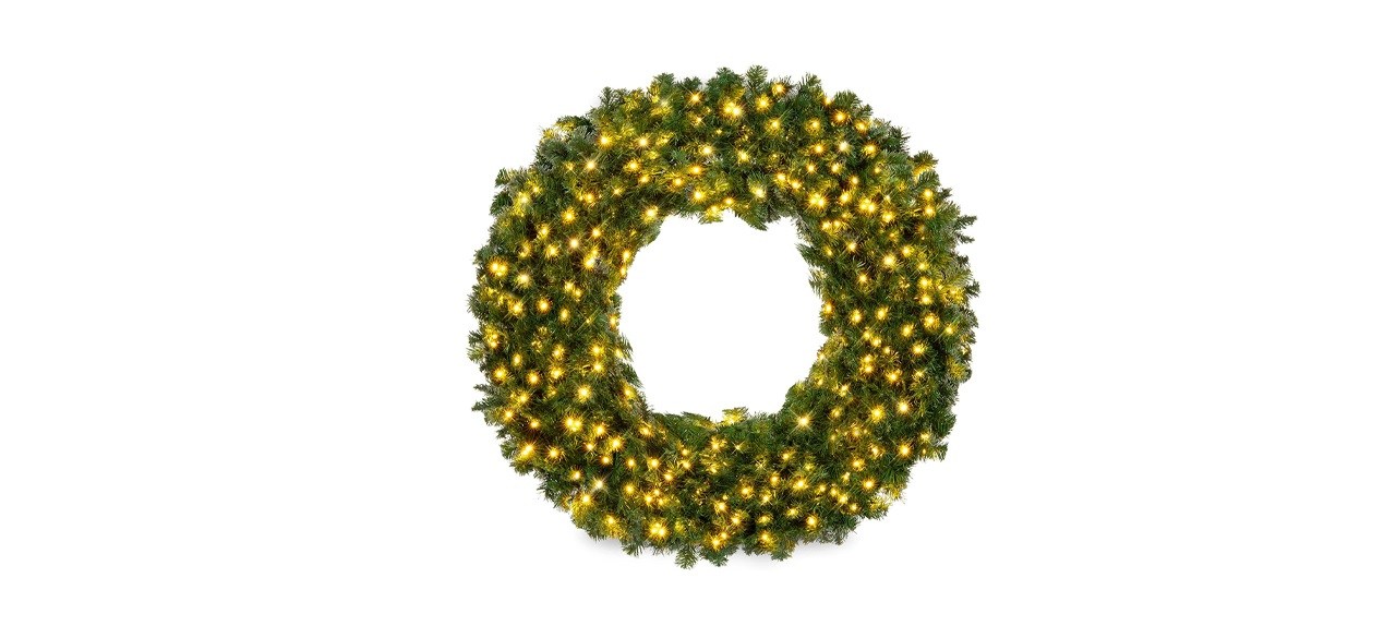 Best Choice Products Large Artificial Pre-Lit Fir Christmas Wreath