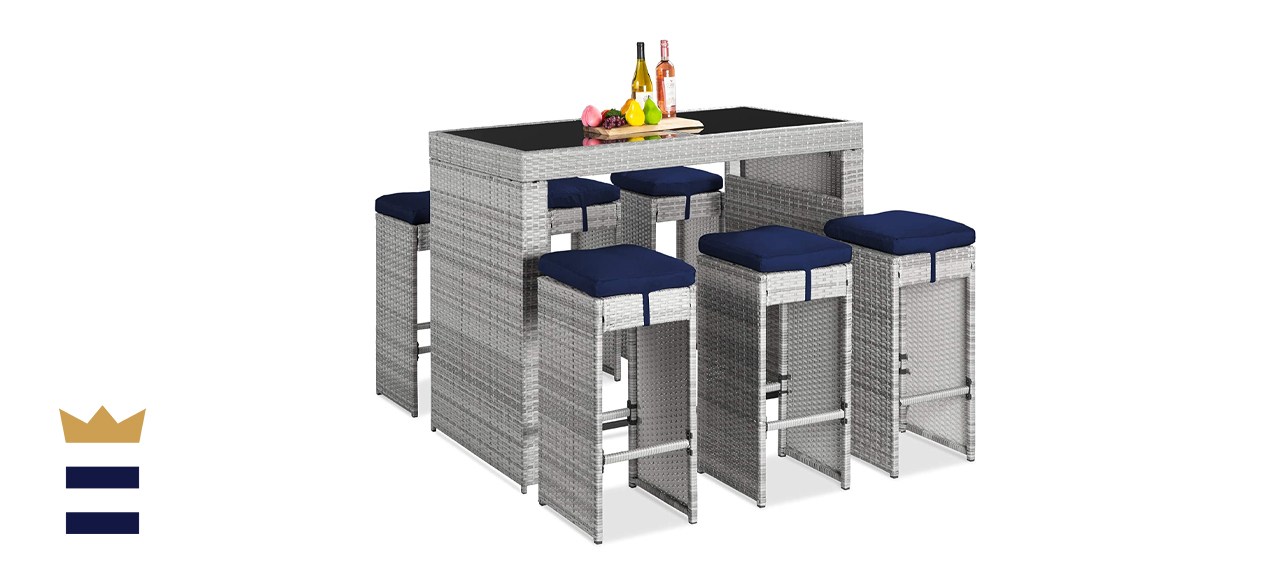 Best Choice Products 7-Piece Outdoor Bar Dining Set 
