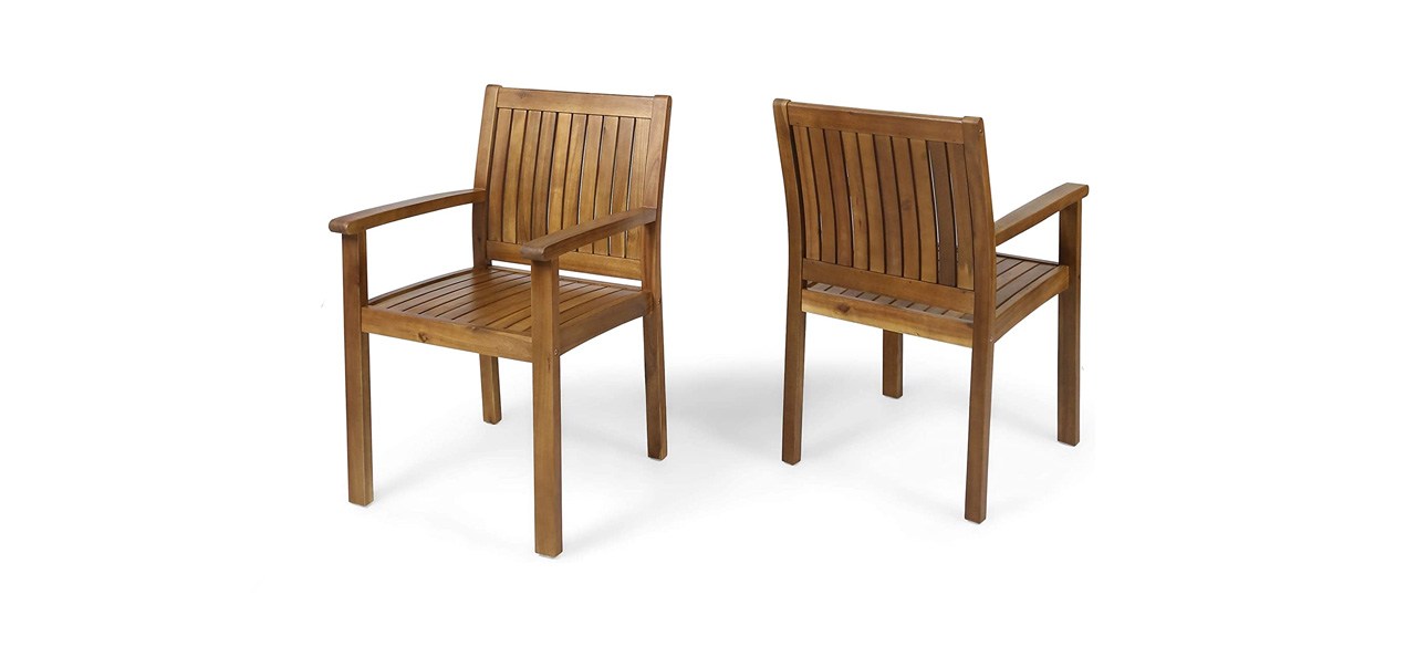 best Christopher Knight Outdoor Acacia Wood Dining Chairs