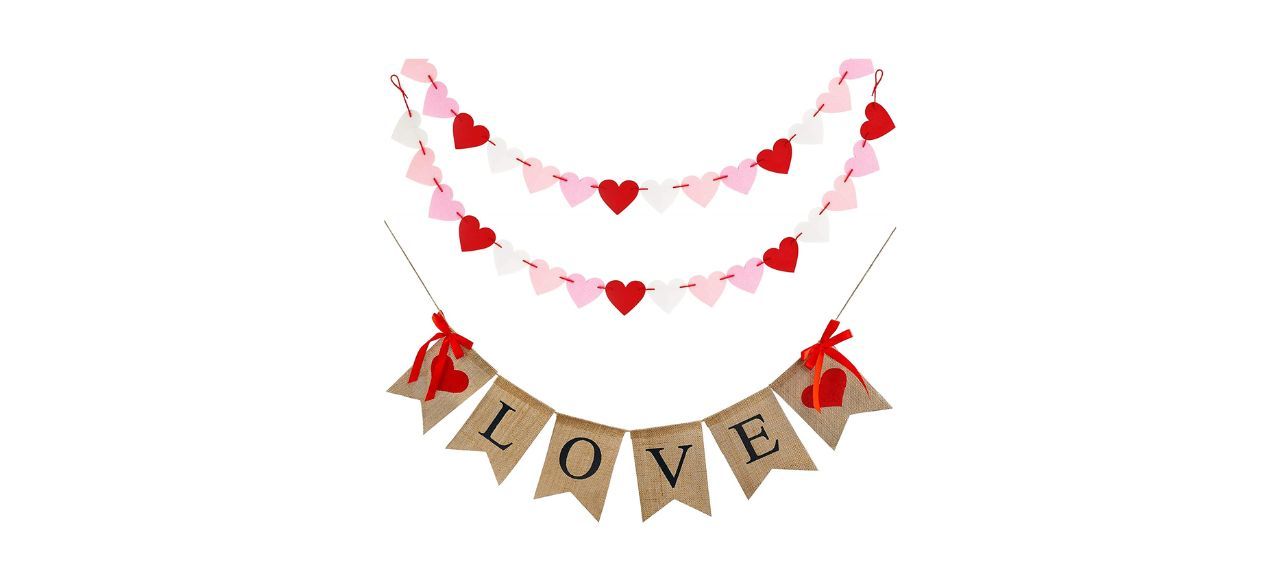 CNVoila Valentine’s Day Burlap Banner