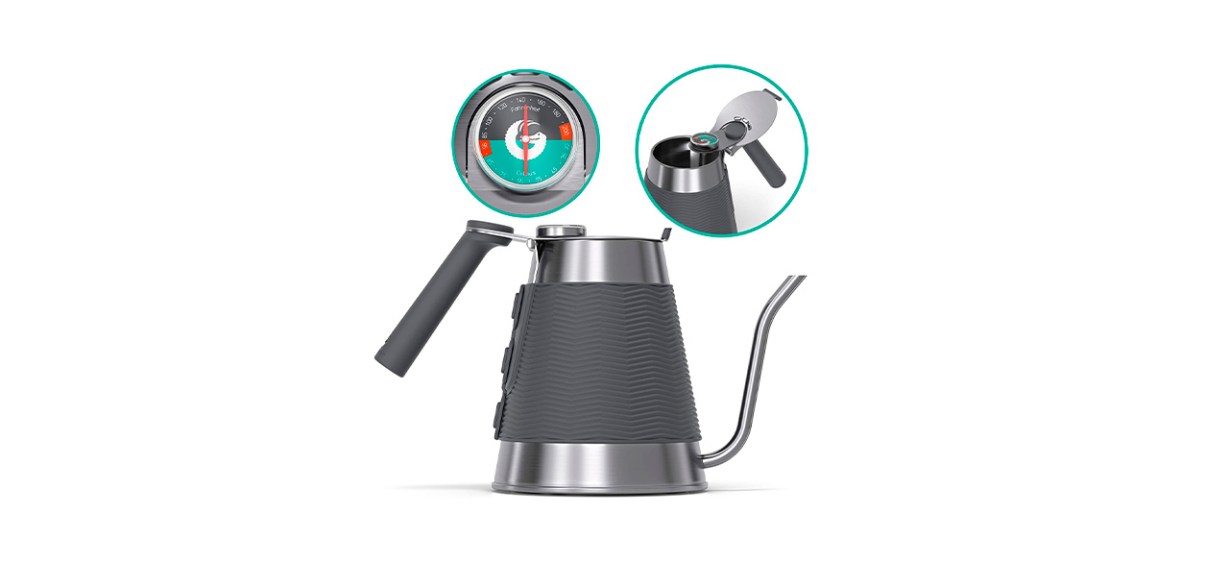 Best Coffee Gator Gooseneck Kettle with Thermometer