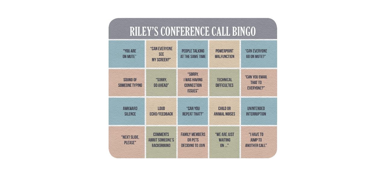 Best Conference Call Bingo Mouse Pad