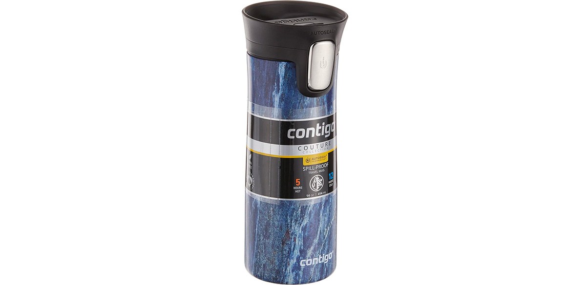 Best Contigo Pinnacle Vacuum-Insulated Stainless Steel Travel Mug with Spill-Proof Lid in Blue Slate