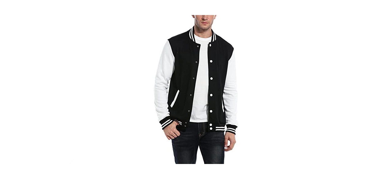 best Coofandy Men's Slim Fit Varsity Jacket