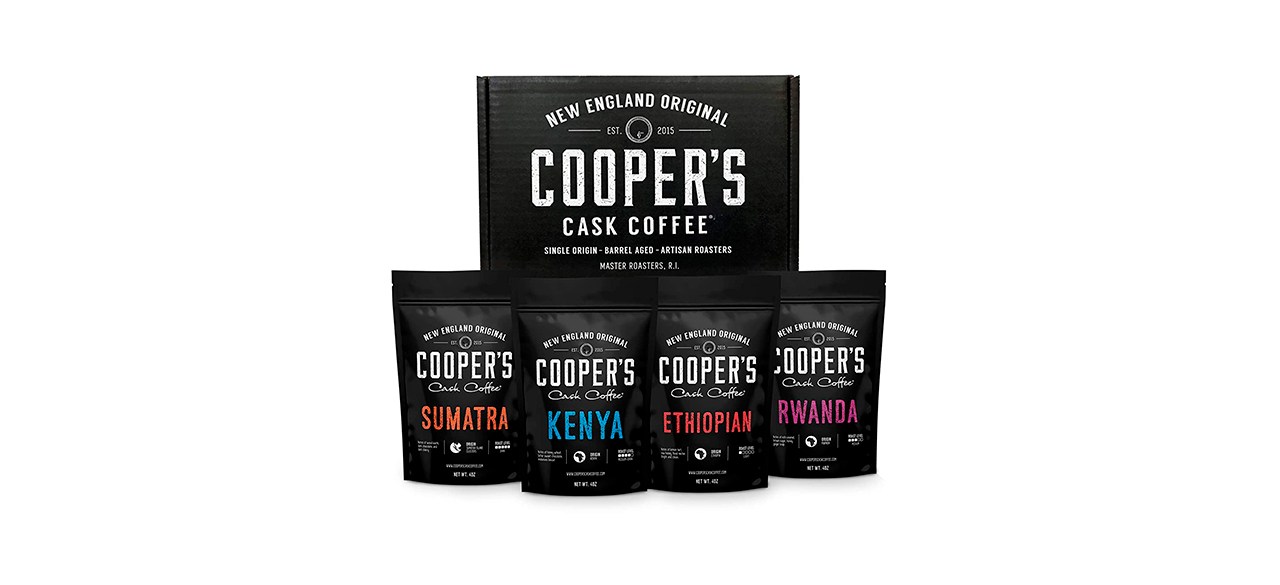 Best Cooper's Cask Coffee Gourmet Coffee Sampler Gift Box Set