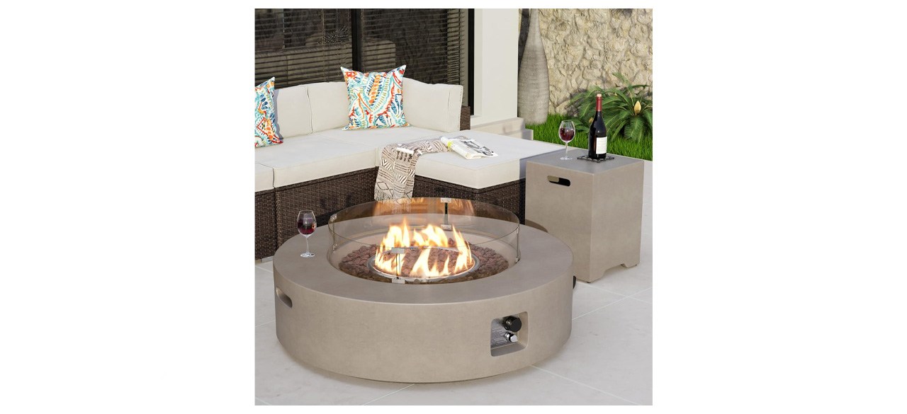 COSIEST 2-Piece Outdoor Propane Firepit Table