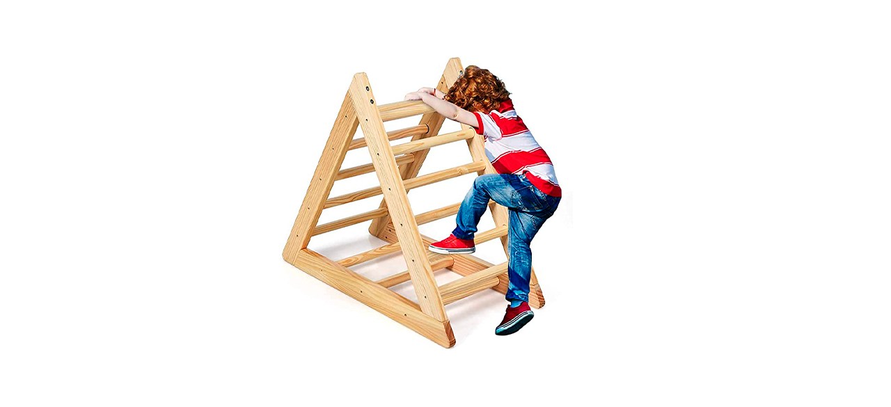 Best Costzon Wooden Triangle Climbing Toy for Toddlers