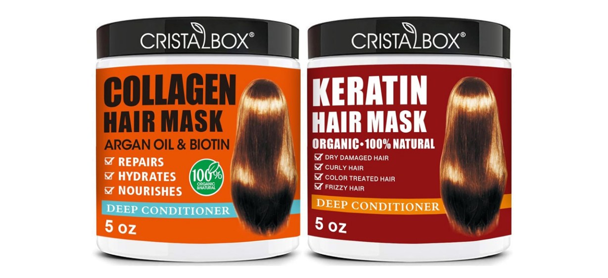 CRISTALBOX 2 Pack Collagen Hair Mask and Keratin Hair Mask CRISTALBOX 2 Pack Collagen Hair Mask and Keratin Hair Mask
