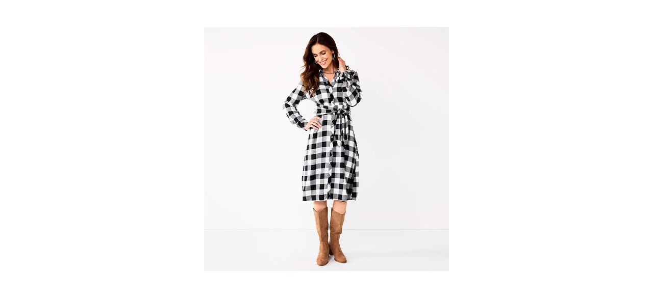 Best Croft & Barrow Knot Waist Shirt Dress