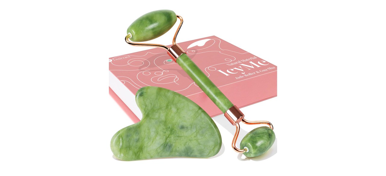 Best BAIMEI Gua Sha & Jade Roller Facial Tools Face Roller and Gua Sha Set